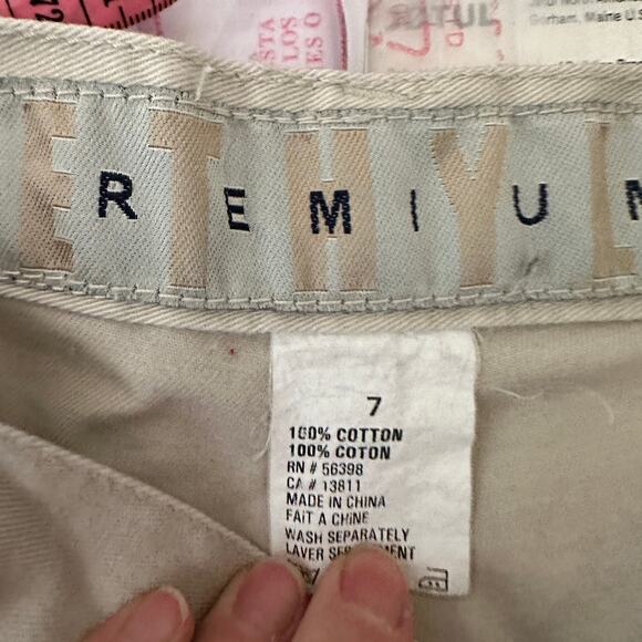 Ethyl Premium Khaki Straight Jeans SIZE 7 Classic Rigid Vanillagirl Monochrome - Picture 6 of 7